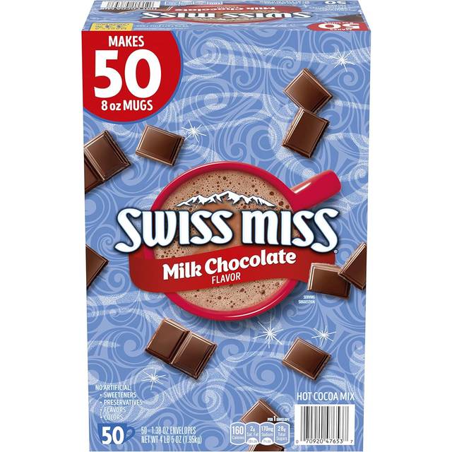 Anbobo Swiss Miss Milk Chocolate Hot Cocoa Drink Mix Sachet 50 ct Box 1.95 kg