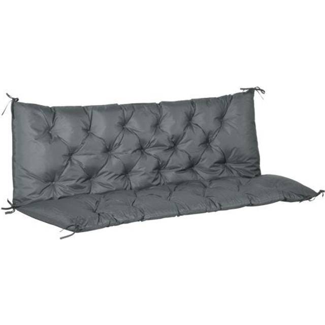 Outsunny Bench Cushion 3 Seater - Dark Grey | TJ Hughes