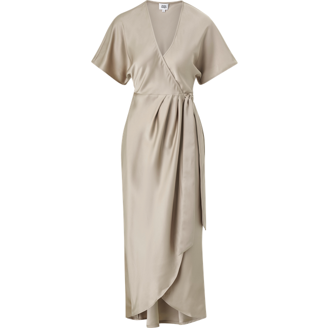 Shana Wrap Dress - Lt Taupe - Craft your capsule wardrobe with everyday basics and denim designs from Swedish brand Twist and Tango. Effortlessly fusing ease and style, each timeless piece is sure to transcend seasons and become favourites in your daily edit.