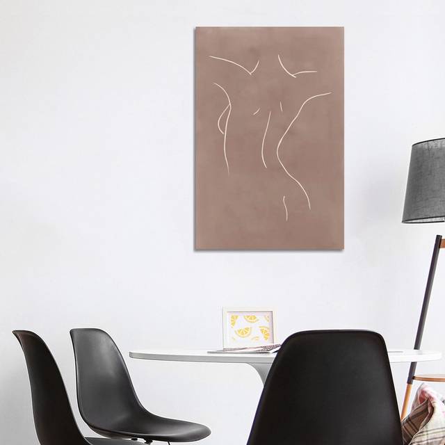Female Body Sketch - Clay by Nouveau Prints - Wrapped Canvas Graphic Art (101.6cm H x 66.04cm W x 1.905cm D)