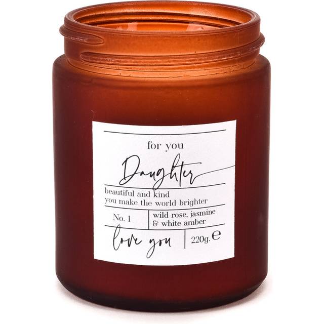 Moments Daughter Wild Rose Jasmine & White Amber Scented Jar Candle - Brown (9.5cm H X 7.5cm W X 7.5cm D)