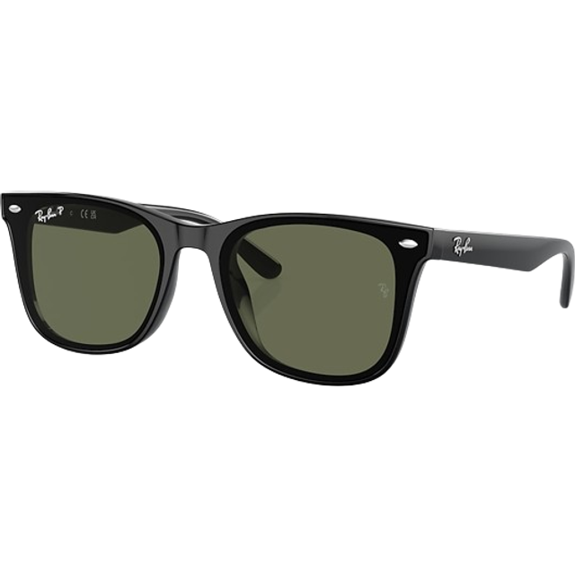 Ray - Ban Unisex RB4420 601/9A Solglasögon Injicerad Svart Grön Fyrkantig Polariserad Antireflex