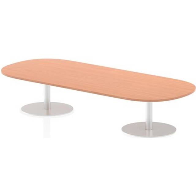 Italia 2400mm Poseur Boardroom Table Beech Top 475mm High Leg
