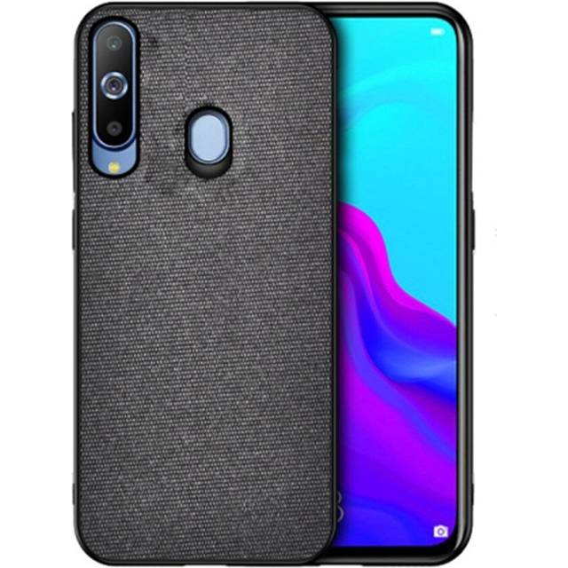 Shockproof Cloth Texture PC+ TPU Protective Case for Galaxy A50 (Black)