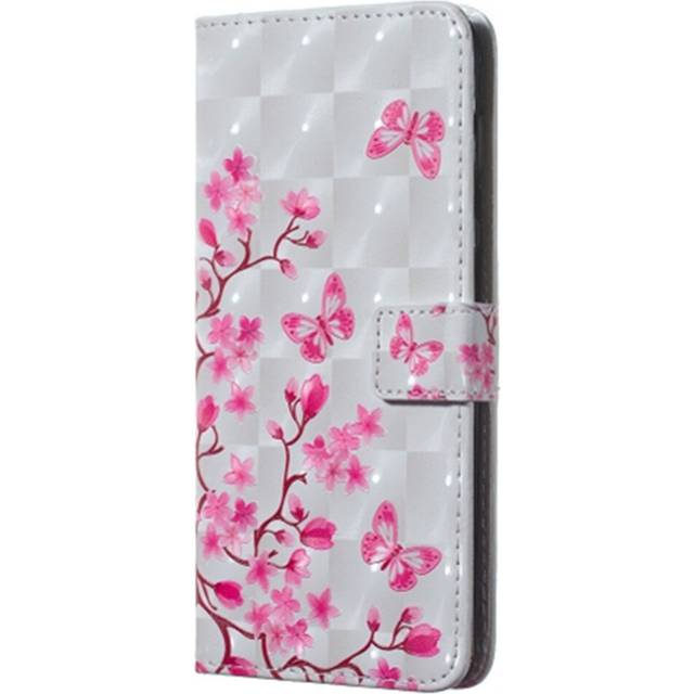 Butterfly Love Flower Pattern 3D Horizontal Flip Leather Case for Galaxy A30, with Holder & Card Slots & Photo Frame & Wallet