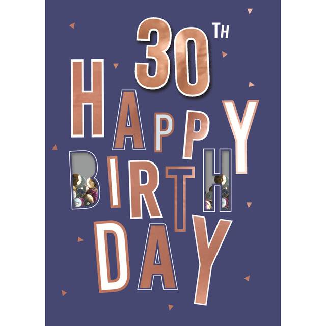 30th Birthday Loose Sequins Embellished Birthday Greeting Card Autograph Cards