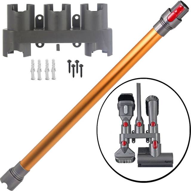 Orange Rod Wand Tube Pipe for Dyson V11 SV14 Vacuum + Wall Mount Tool Holder Rack