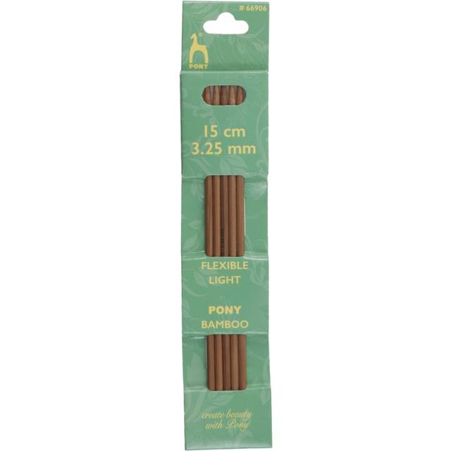 Pony Bamboo 15cm Double-Point Knitting Needles - Set of Five - 3.25mm (P66906)