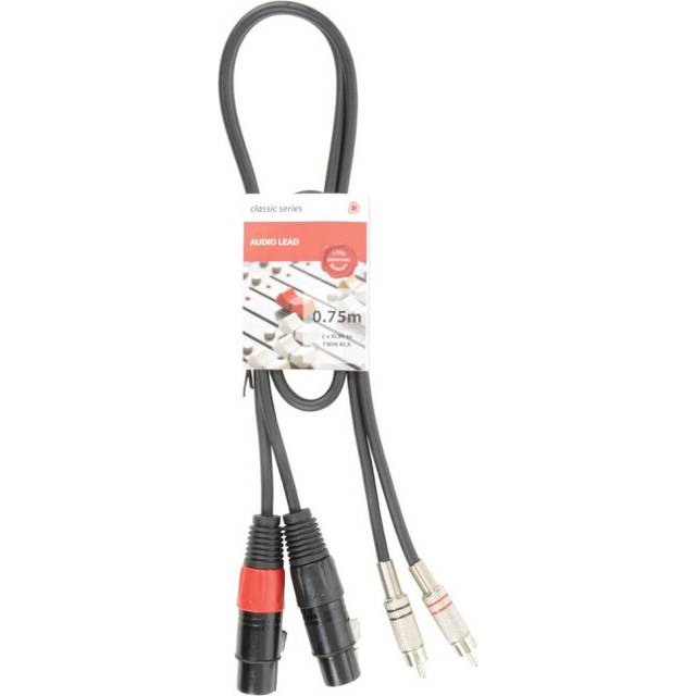 Chord Classic Audio Leads 2 x XLR Female - 2 x RCA Plugs 0.75m