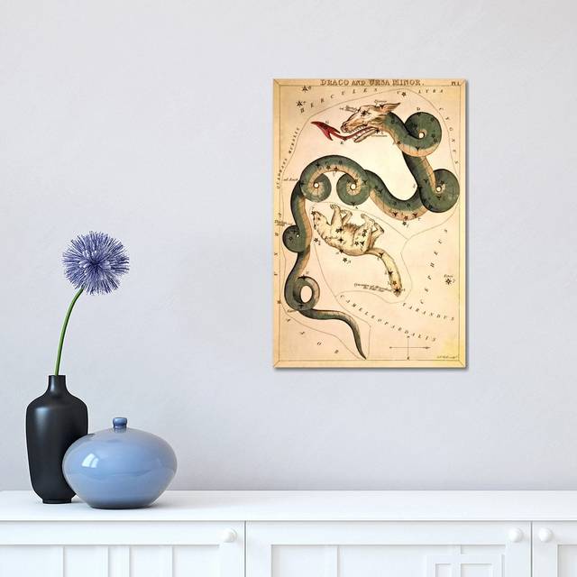 Draco and Ursa Minor by Sidney Hall - Wrapped Canvas Graphic Art (45.72cm H x 30.48cm W x 1.91cm D)