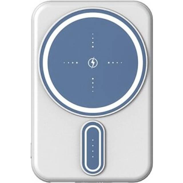 (White) 20000mAh Magnetic Power Bank Mini Portable High Capacity Charger Wireless Fast Charging External Battery Pack
