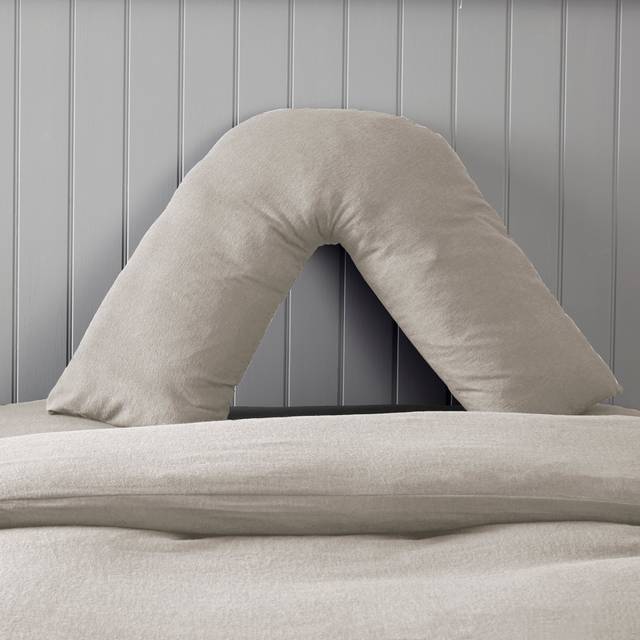 Soft & Cosy Luxury Brushed Cotton V-Shape Pillowcase - Natural