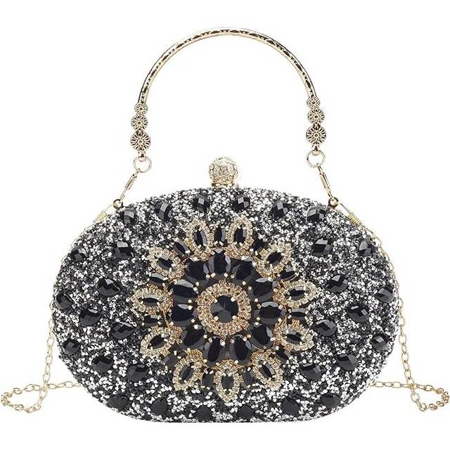 Evening Clutch Purse Rhinestone Clutch Purses for Women,Party Pearl Purses for Women Evening Weddings