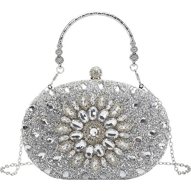 Evening Clutch Purse Rhinestone Clutch Purses for Women,Party Pearl Purses for Women Evening Weddings