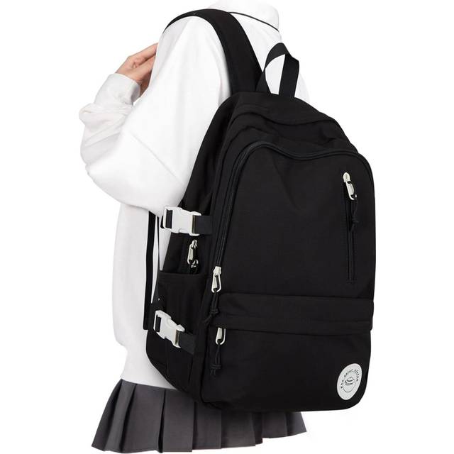Lightweight School Backpack for Women Men, Laptop Travel Casual Daypack College Secondary School Bags Bookbag for Teenage Girls Boys, Black.