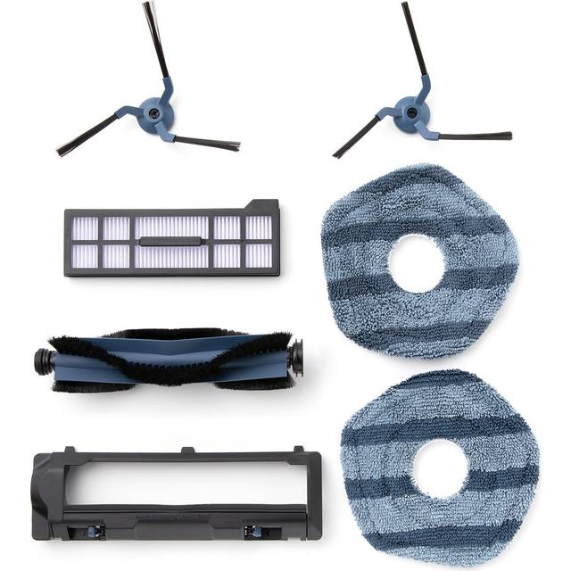 Replacement Parts Kit for eufy X10 Pro Omni Robot Vacuum, Roller Brush with Bristles and Rubber, Brush Guard, 2 Side Brushes, Washable Filter, and 2 Mop Cloths