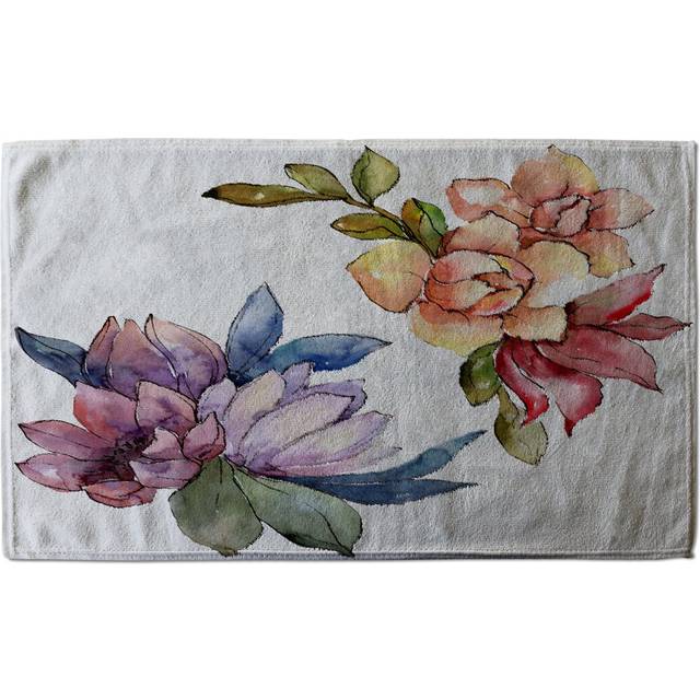 Rainbow Flowers Kitchen Towel (25cm L X 16cm W)