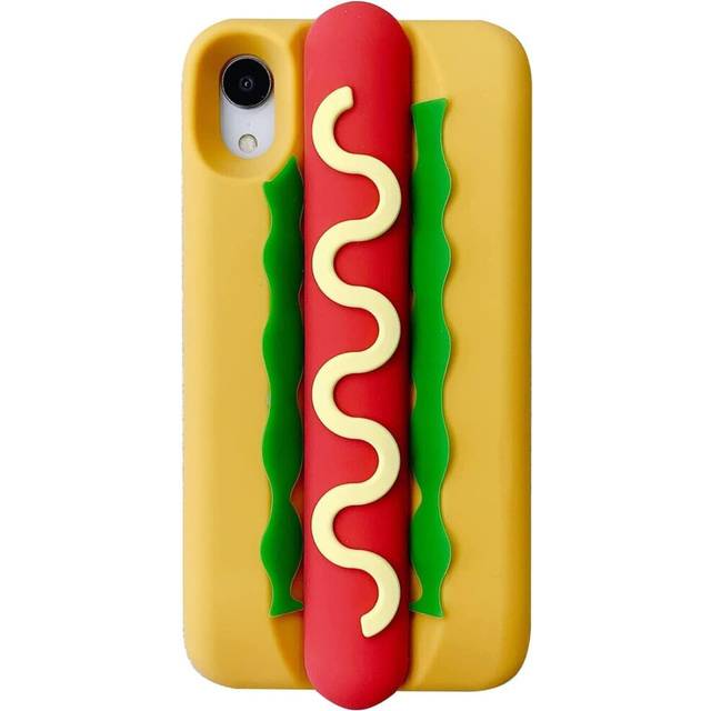 Kawaii Phone Cases Apply to iPhone 7plus/8plus,Cute Cartoon Food Hot Dog Hamburger Phone Case 3D Case Soft Silicone Shockproof Protective Cover
