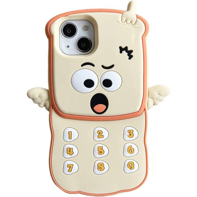 Phone Cases Apply to iPhone 14PRO MAX,Cute Cartoon Toast Phone Case 3D for Phone Case Soft Silicone Classic Phone Shockproof Protective Cover