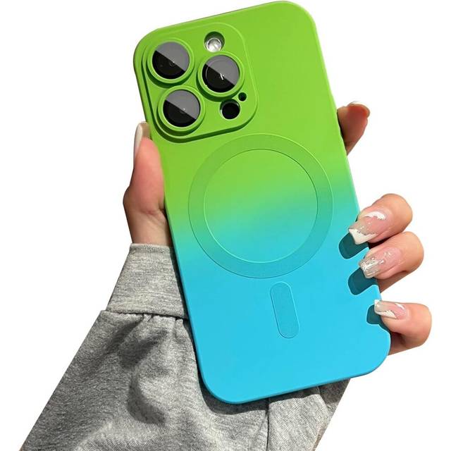Magnetic iPhone 13Pro Max Case[Compatible with MagSafe], Cute Gradient Color Case for Women & Men,Soft TPU Shockproof with Camera Lens Protector Case