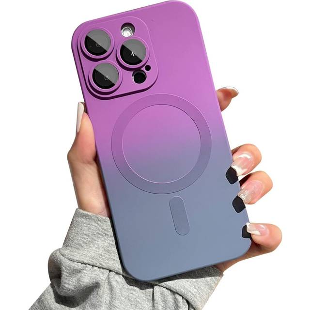 Magnetic iPhone 12Pro Max Case[Compatible with MagSafe], Cute Gradient Color Case for Women & Men,Soft TPU Shockproof with Camera Lens Protector Case