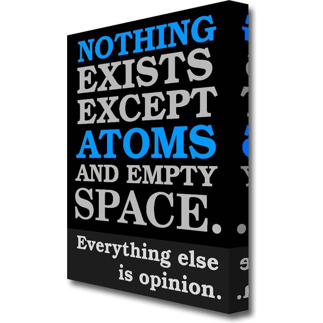 &#39;Motivational Quote Atomist Quote From Democritus&#39; Painting Print on Wrapped Canvas (50.8 cm H x 35.6 cm W)