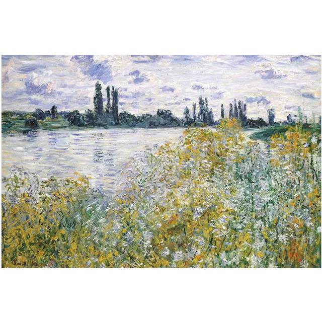 Ile aux Fleurs Near Vetheuil, 1880 by Claude Monet - Wrapped Canvas Painting (20.32 cm H x 30.48 cm W)