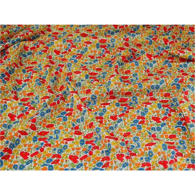 Liberty London Poppy & Daisy Tana Cotton Lawn Fabric Red
