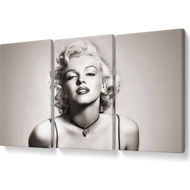 Marilyn Monroe - 3 Piece Wrapped Canvas Graphic Art (142.2cm H x 304.8cm W)
