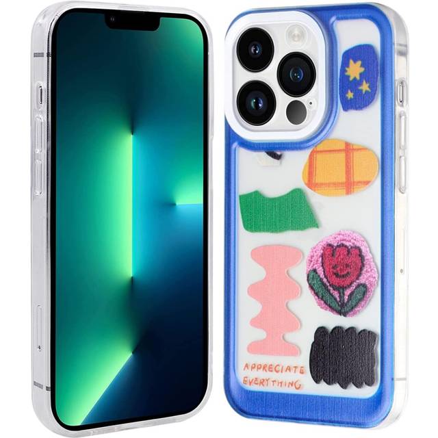 iPhone 11 Pro Max Case Clear, Not Yellowing Phone Case for iPhone 11 Pro Max (6.5 inch) with Slim Cover Protection Shockproof Bumper, Blue Patch