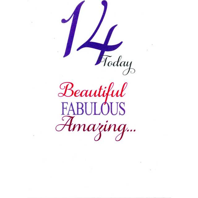 Girls 14th Birthday Greeting Card Childrens Milestone Birthday Cards