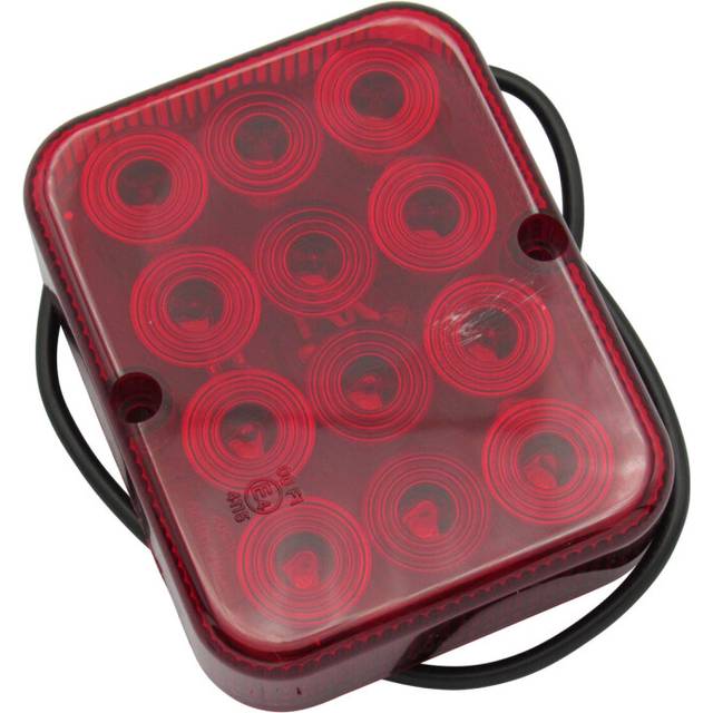 Rear Fog Light LED (12V Tail Lamp Universal Red Car Trailer Square)