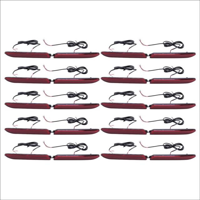 20X LED Bumper Reflector Bright Red Lens Brake Lights for 2006-2014