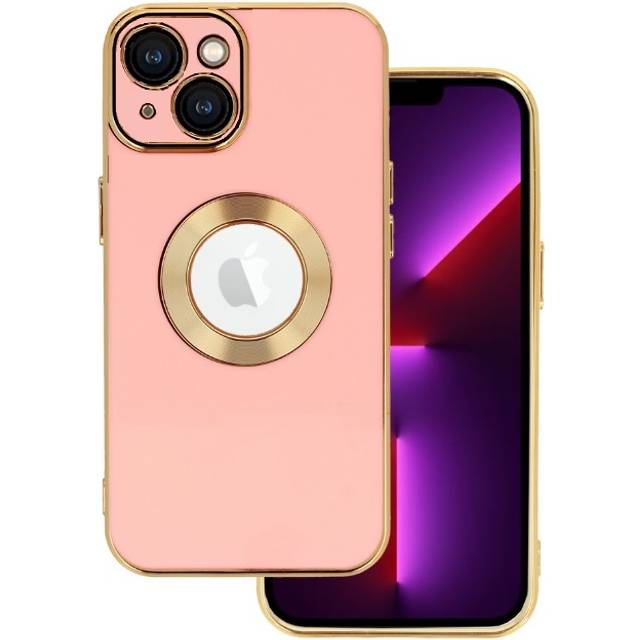 iPhone 15 PLUS Skal Rosa / Guld LYX