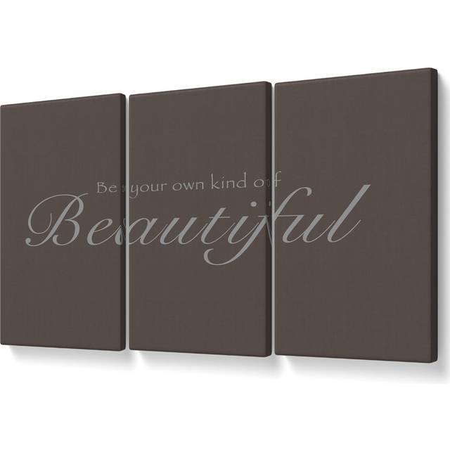 Be Your Own Kind of Beautiful Chocolate - 3 Piece Wrapped Canvas Graphic Art (50.8cm H x 106.6cm W)