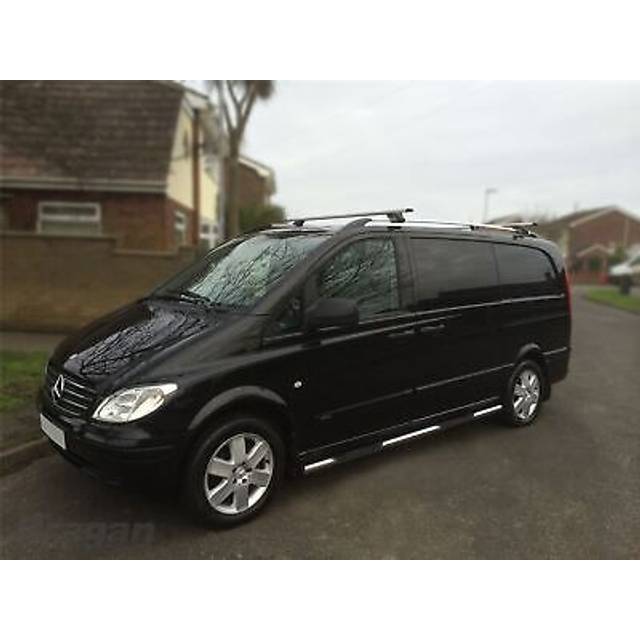 Roof Rack Rails + Cross Bars + Load Stops To Fit Mercedes Vito Viano 2014+ Elwb