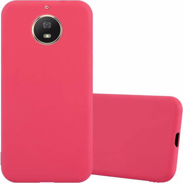 (CANDY ROT, Motorola Moto G5 S) Cadorabo Case for Motorola MOTO G5S Cover Protection TPU Silicone Gel Back case
