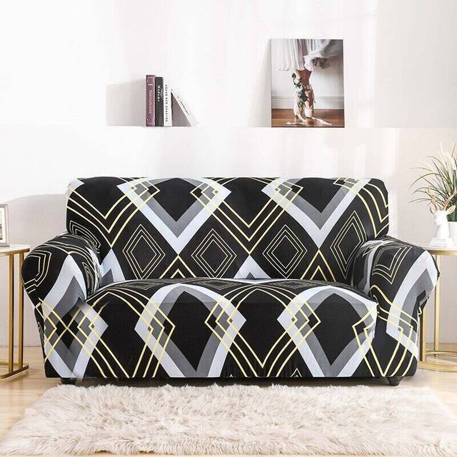 (1PC Small 90-140cm, Color 24) Geometric Sofa Cover Stretch Slipcovers for Living Room Elastic Chair Sofa Towel