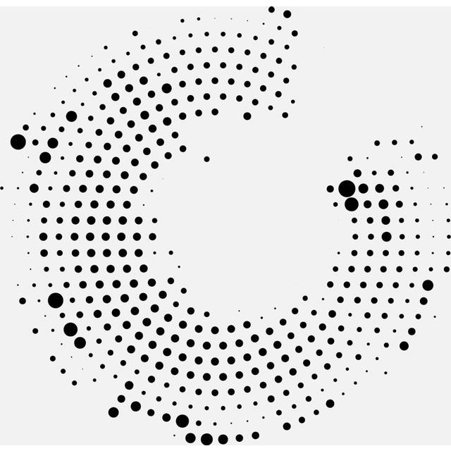 Circular Halftone - Wrapped Canvas Graphic Art (30cm H x 30cm W x 3.8cm D)