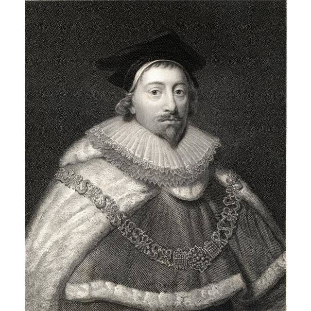Sir Edward Coke 1552-1634 British Jurist & Politician From The Book Gallery of Portraits Published London 1833 Poster Print, Large - 28 x 32