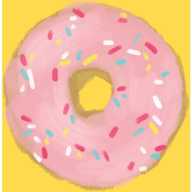 Donut Pink - Wrapped Canvas Painting (51cm H x 51cm W x 3.8cm D)