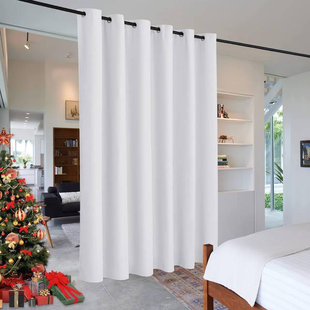 RYB HOME Room Divider Curtains for Bedroom  Thermal Insulated Privacy Ceiling Bay Window Curtains Partition Sliding Curtain for Hospital Clinic Closet
