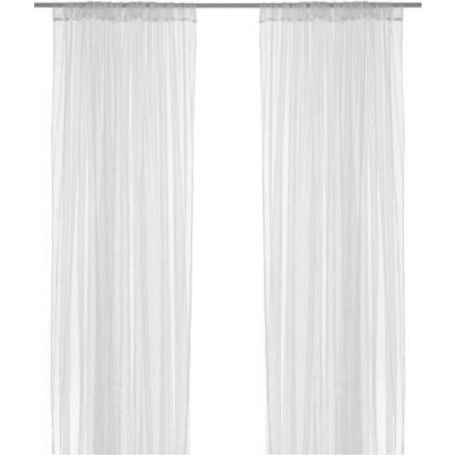 Ikea Mesh Lace Curtains  110 Inch By 98 Inch  1 Pair  White