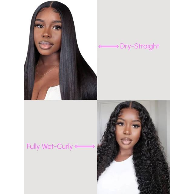 EasiContour? Glueless V Part Minimal Leave Out Curly Wig Adjustable Cap Sport-Friendly 150% Density