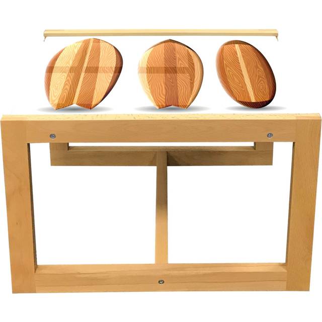 Surfboard Coffee Table, Water Sports Ocean Related 3 Wooden Items Image On Plain Backdrop, Acrylic Glass Center Table With Wooden Frame For Offices Do - Brown (62cm H x 46cm W x 40cm D)
