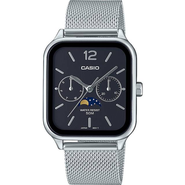 Casio Timeless Collection Moonphase 34mm 5atm Watch Mtp-m305m-1aver