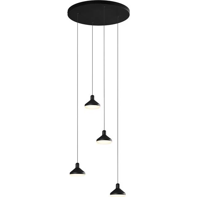 Mantra M7313 Antaras 4 Light Round Pendant 32W LED Black