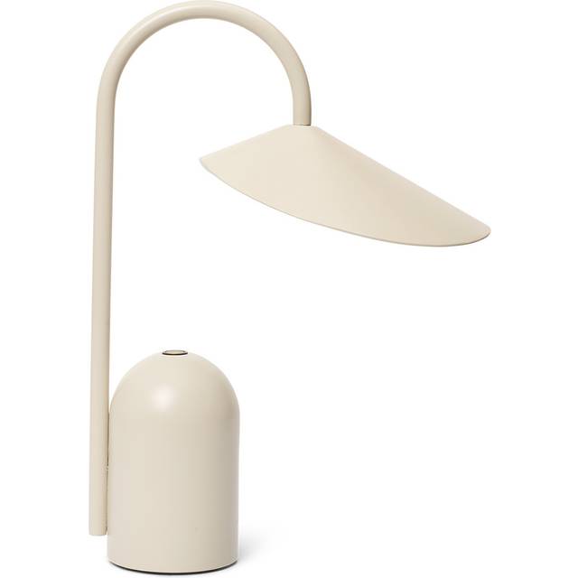 Ferm Living - Arum Portable Table Lamp with Battery - kaschmir/pulverbeschichtet/BxHxT 14,5x30x21cm/220-240V/3W/240lm/2700K/CRI >90/dimmbar/mit USB Ka - cashmere (30.0 x 14.5 x 21.0cm)