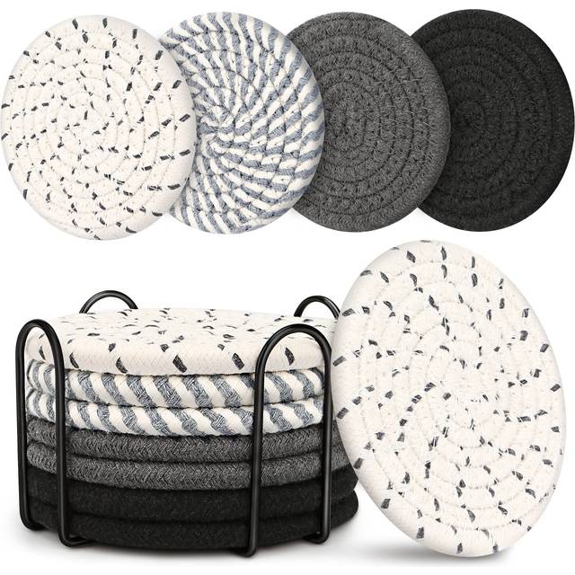 Coasters for Drinks  Coasters for Coffee Table  8 Pack Coaster  Coasters for Drinks Absorbent  Boho Coasters  Coaster Set 4 - Color Cup Coasters  Coas