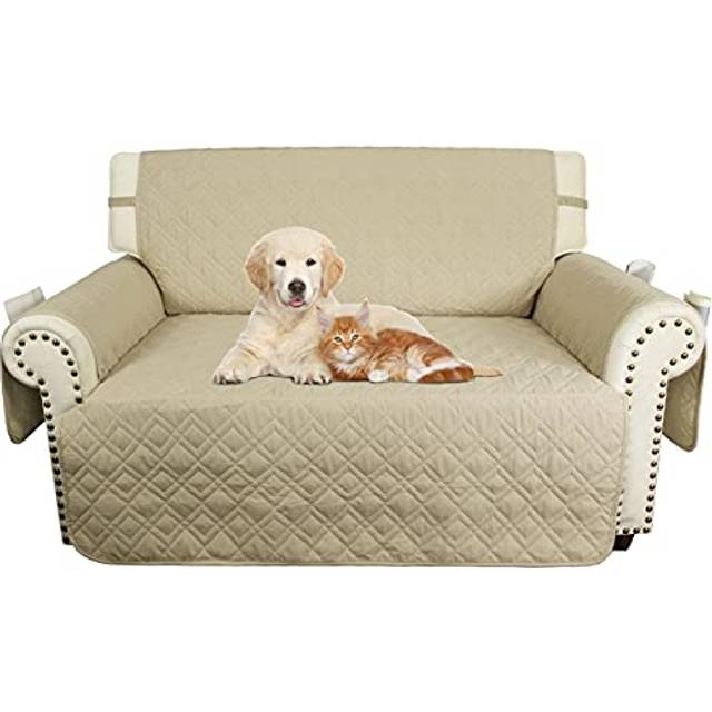 RBSC Home Sofa Cover Waterproof Sofa Slipcovers for Leather Sofas Protector from Dogs 46 inch Beige